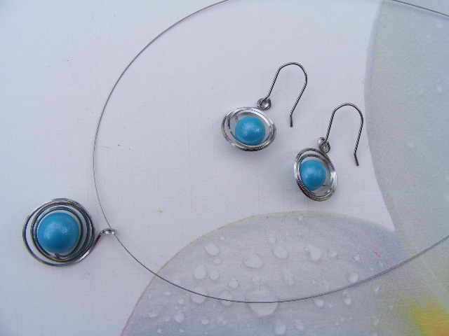 Drátkovaná sada-tyrkys