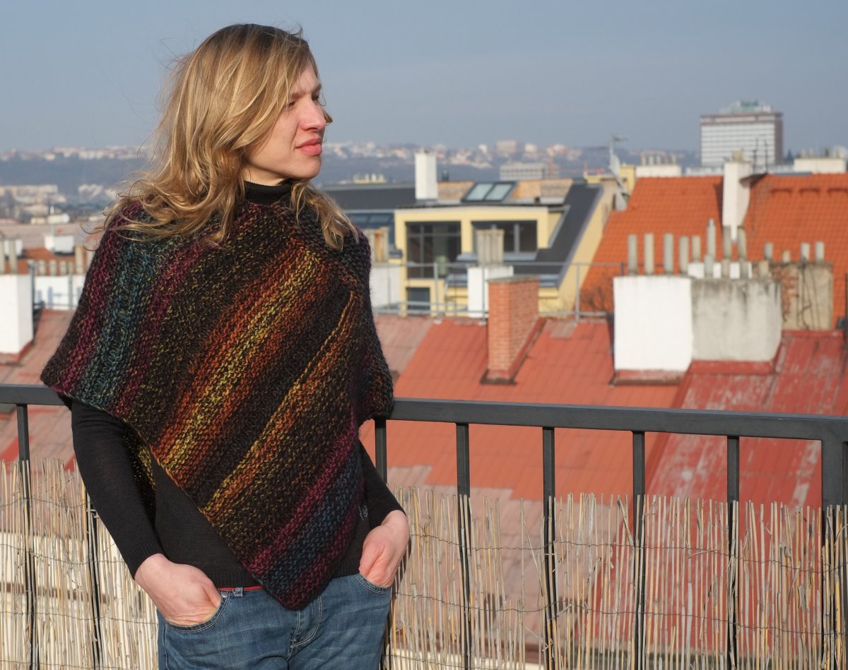 Barevné pončo Mexiko