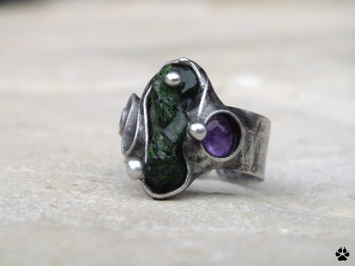 Jsem s tebou... - chromdiopsid,ametyst