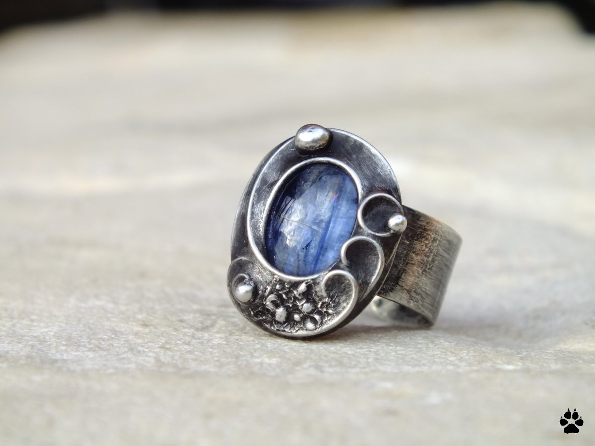 Prsten vodní víly - prsten s kyanitem