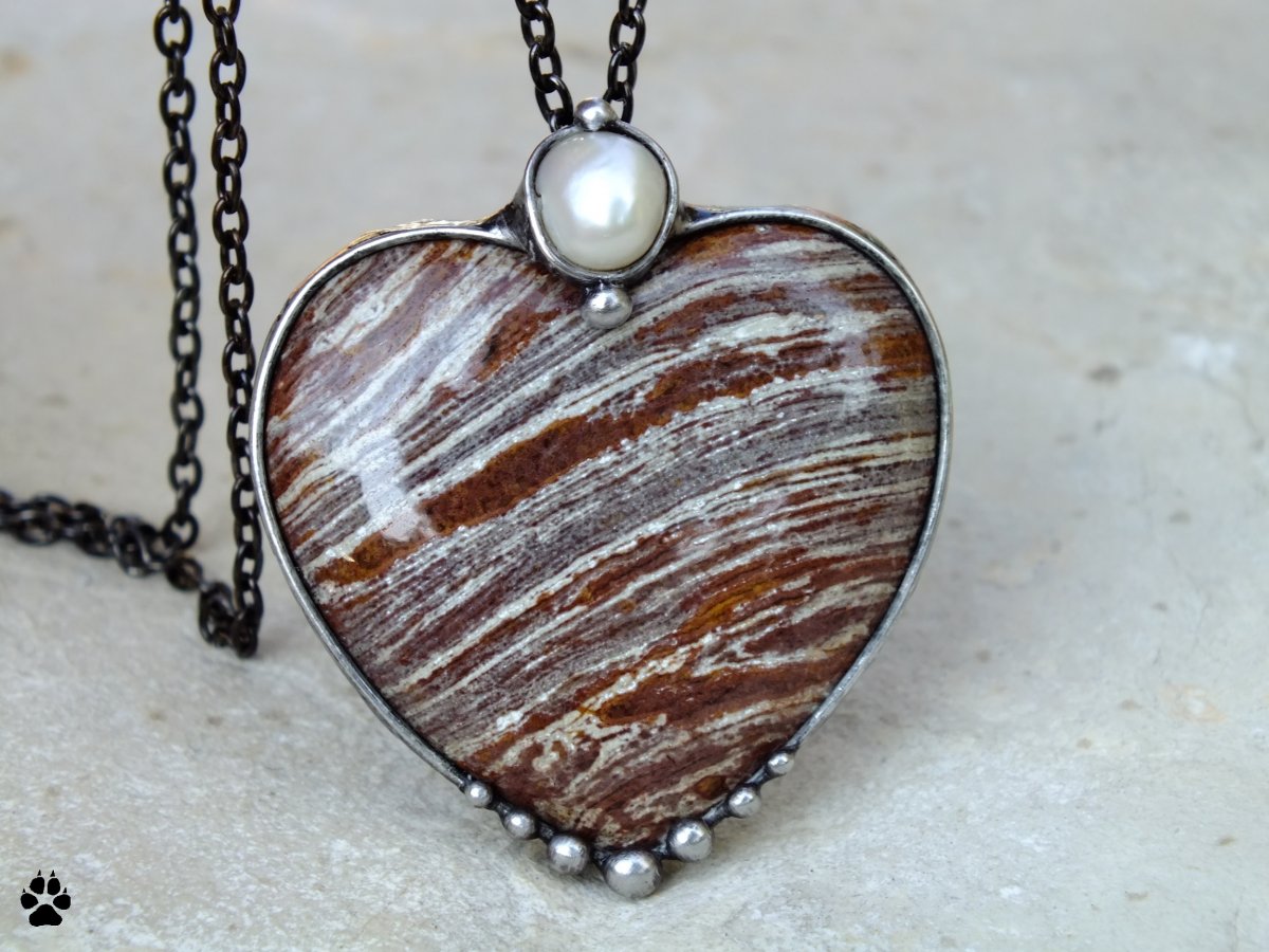 Srdce zebrano - jaspis