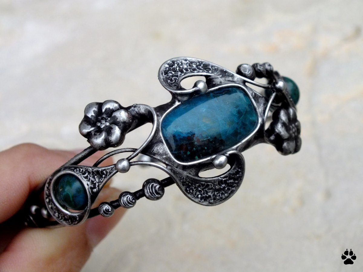 AZURO - náramek (malachit s azuritem)