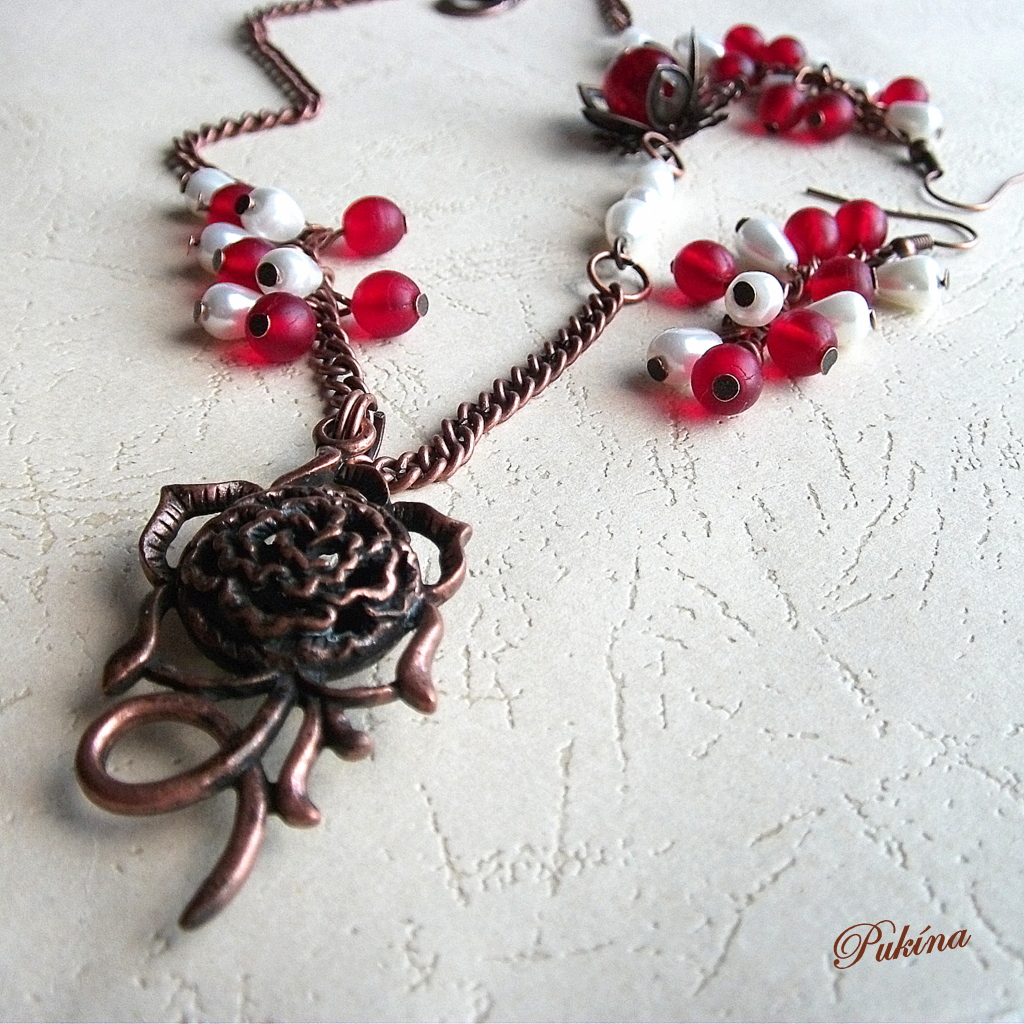 Sada s měděnou růží