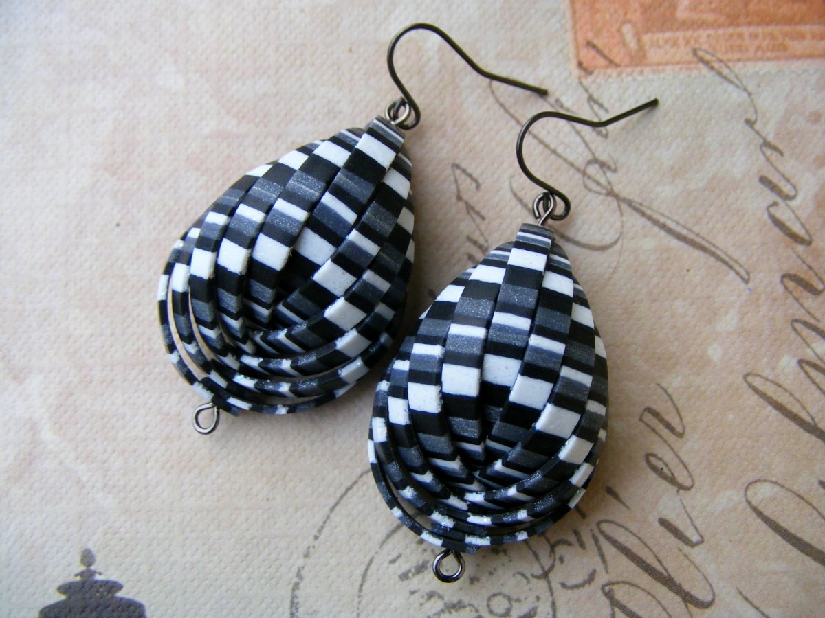 Fimo naušničky - mušličky elegant