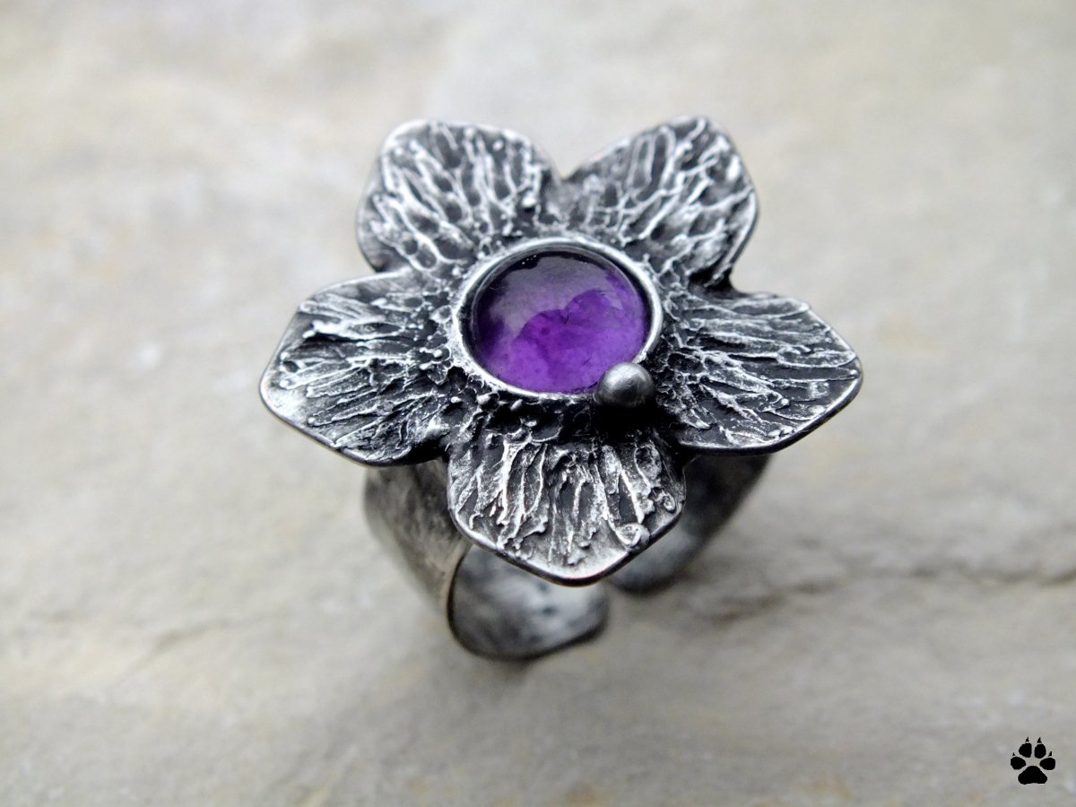 Fialka - prsten s ametystem