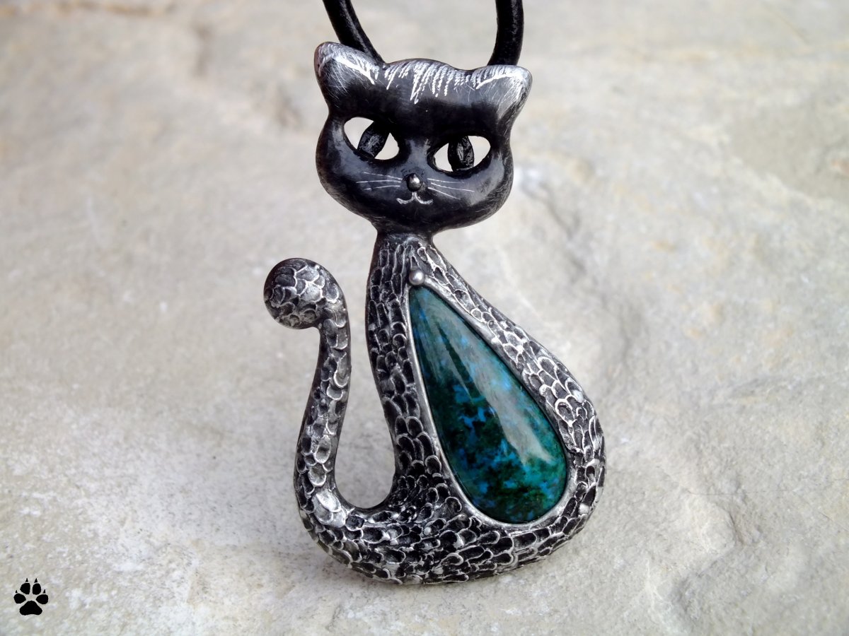 Kočička Leontýnka - chryzokol REZERVACE!!