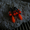 Neon -oranžová kapka
