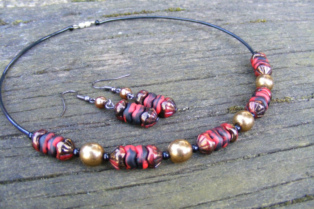 Elegantní sada černo-zlatá