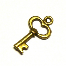 Klíček přívěs starobronz - 2 ks