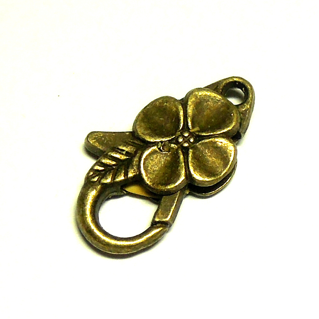 Karabina s květem - starobronz