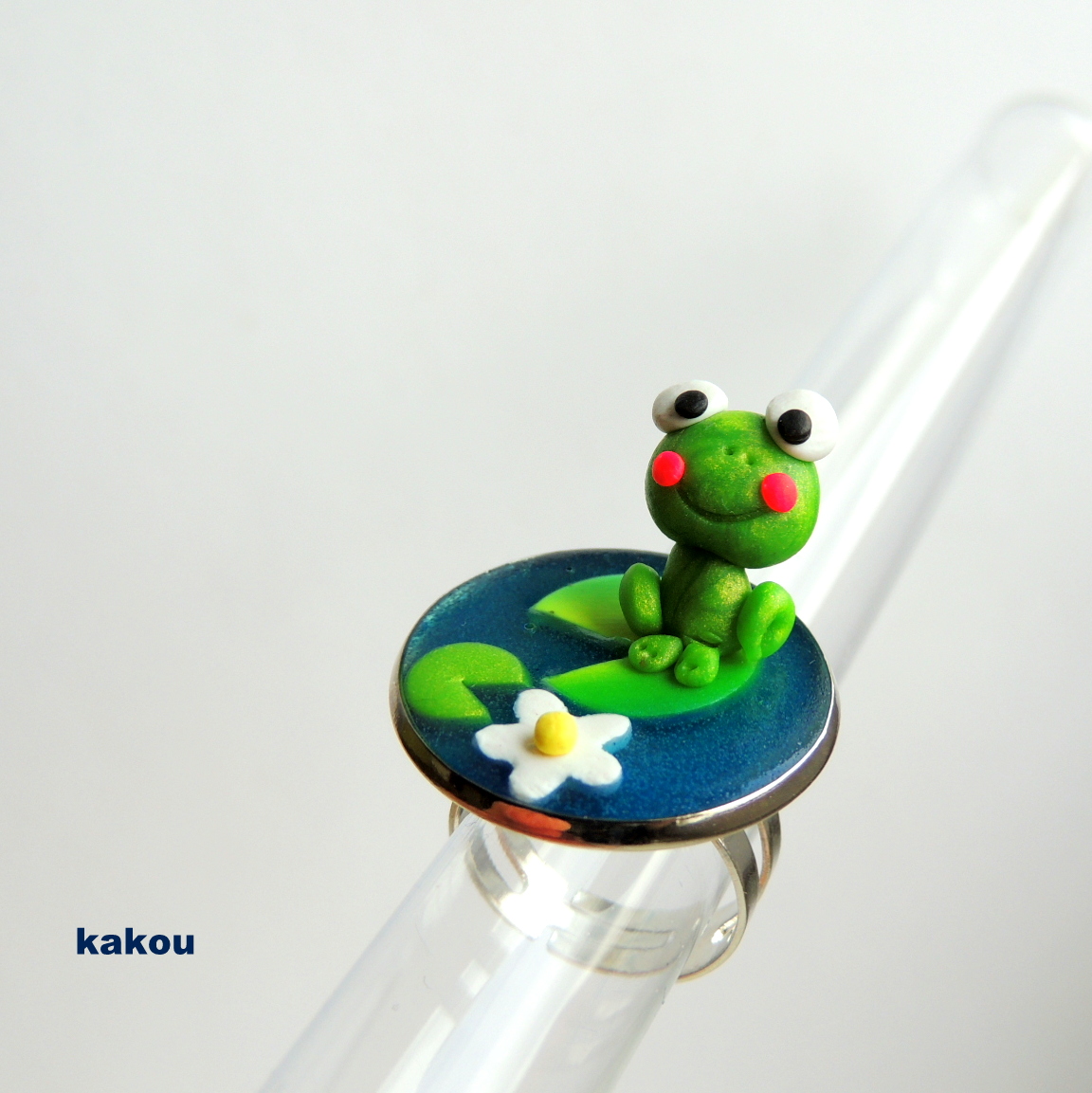 prsten s žabkou ve vodě - ihned skladem