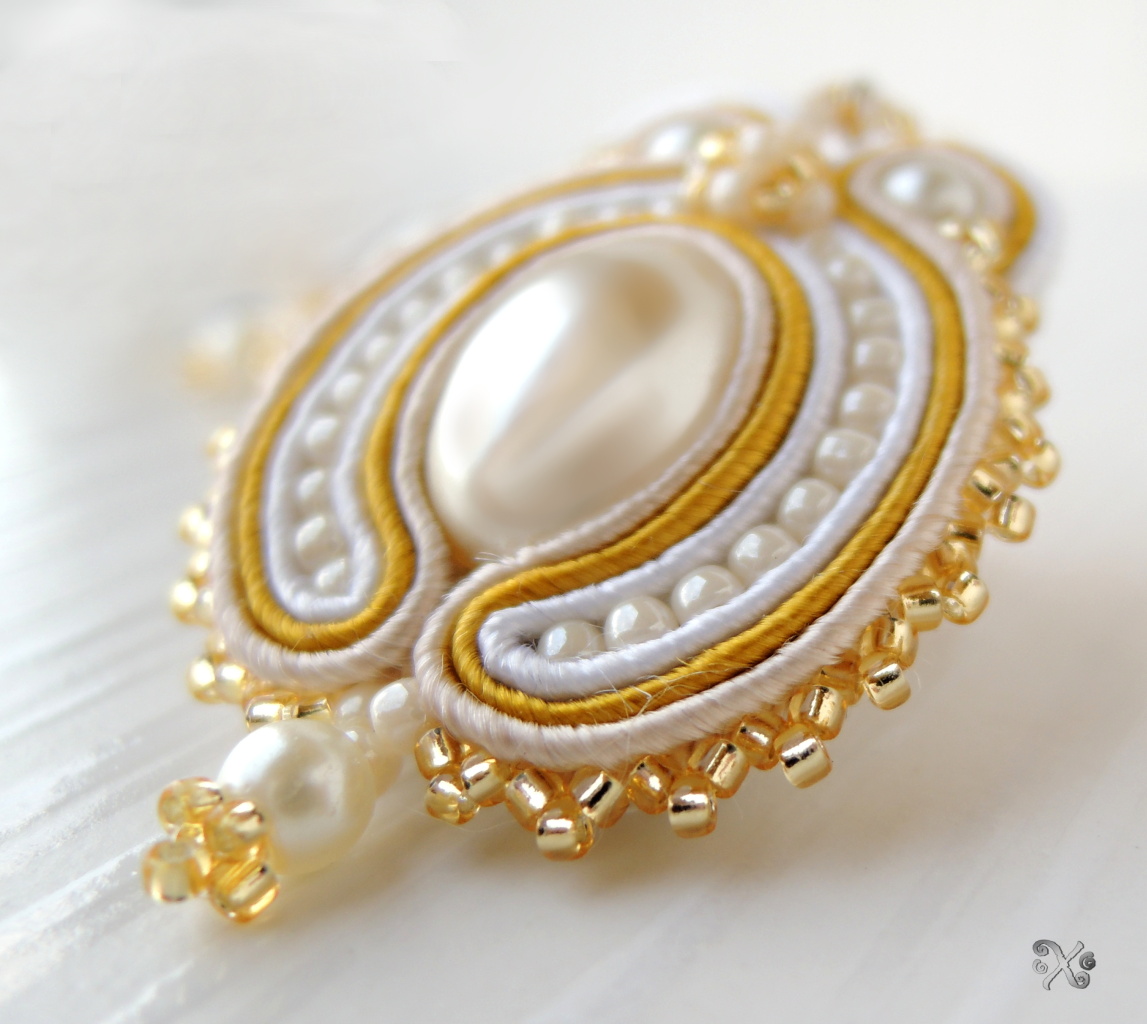 Soutache Crème Gold