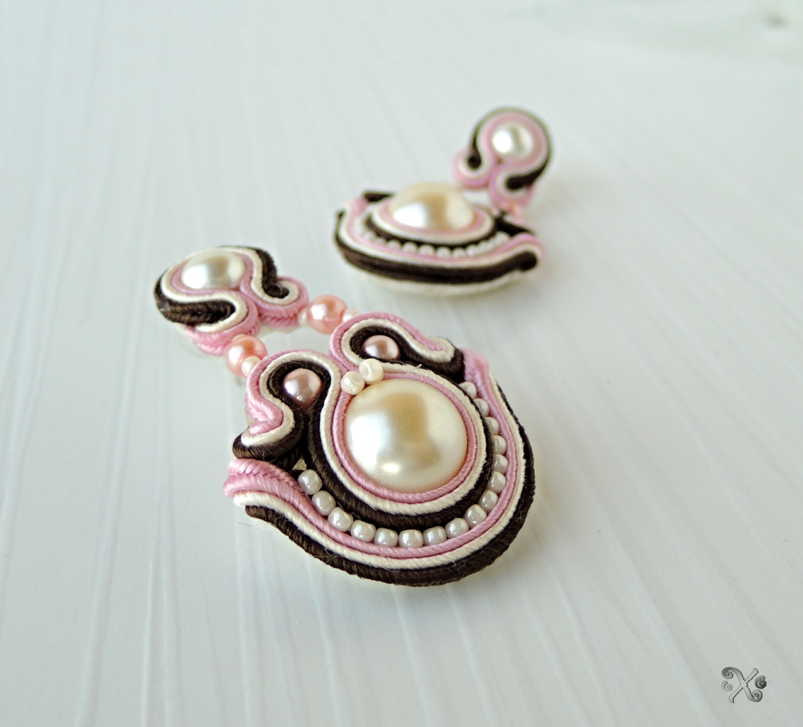 Soutache Crème Chocco Rose