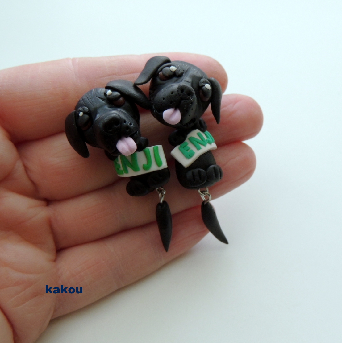 náušnice černý labrador - rezervace