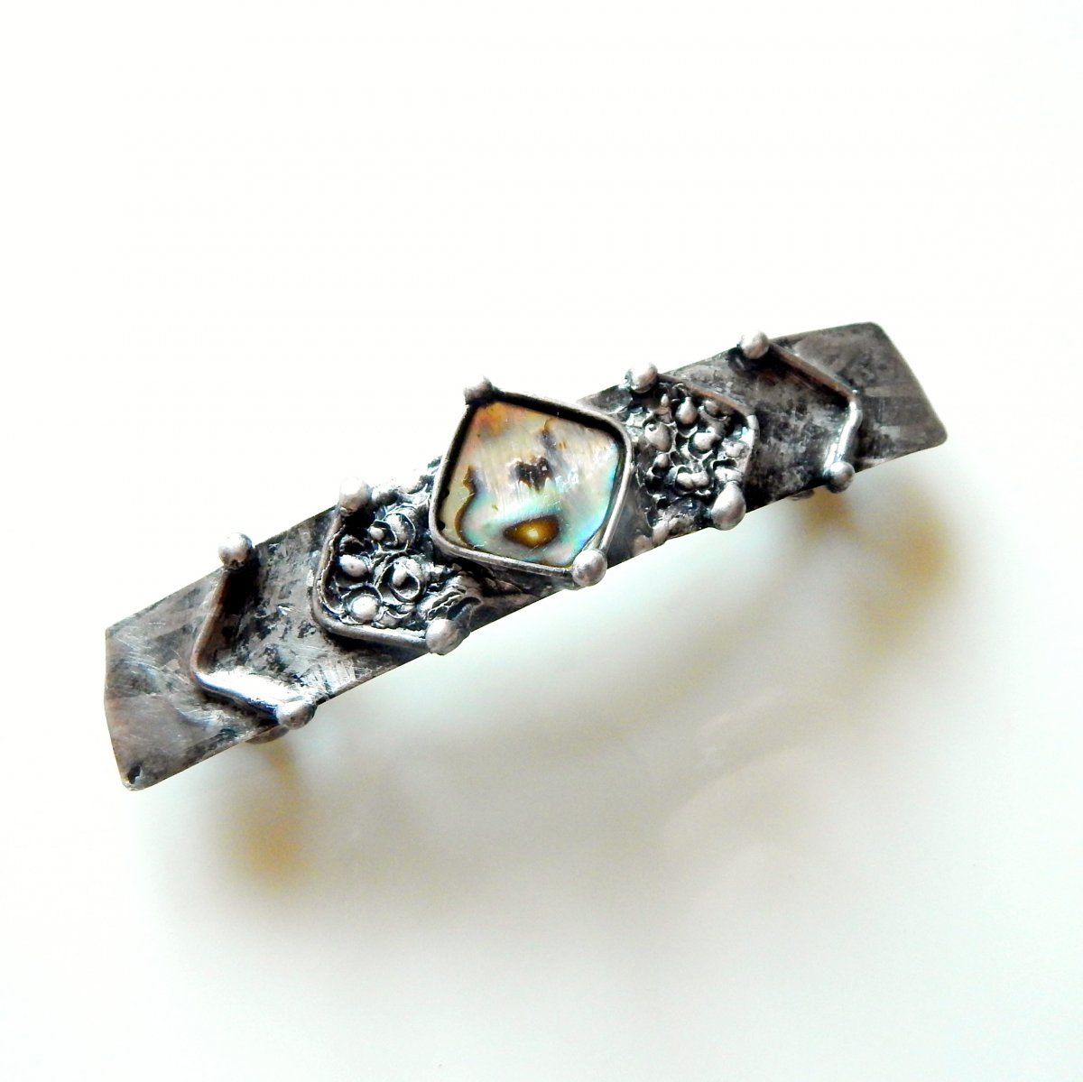 Spona do vlasů - mušle paua