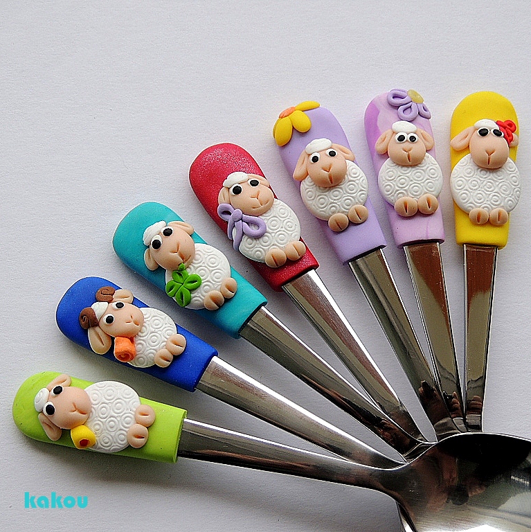 čajová fimo lžička 