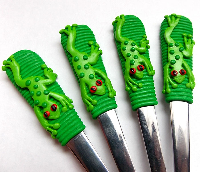 Čajové lžičky - žabičky