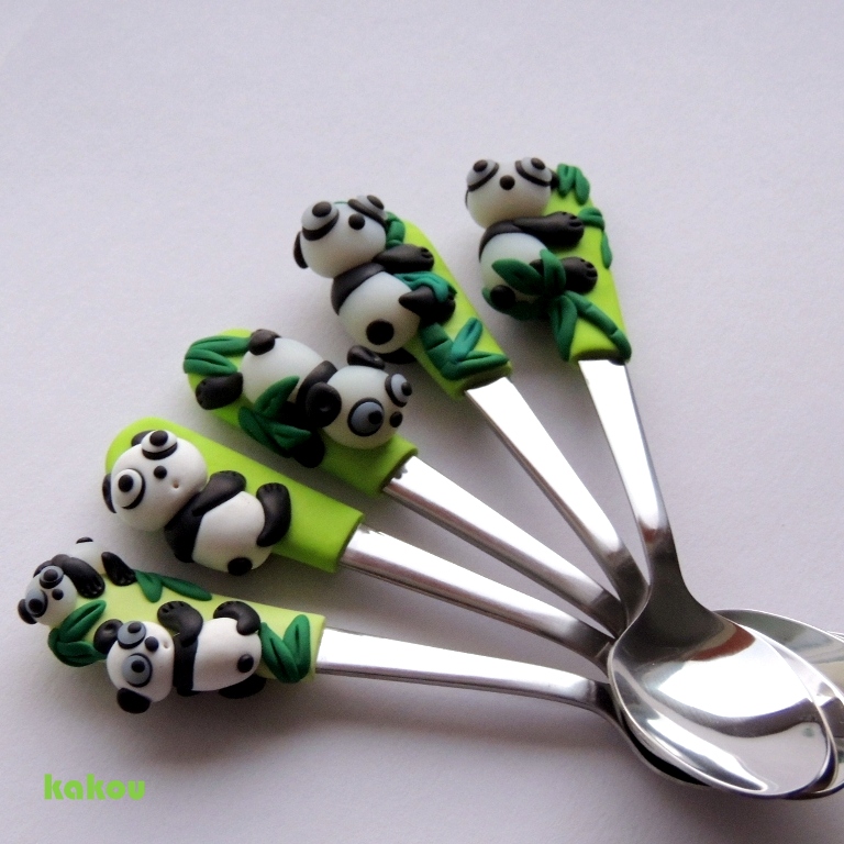 čajová fimo lžička 