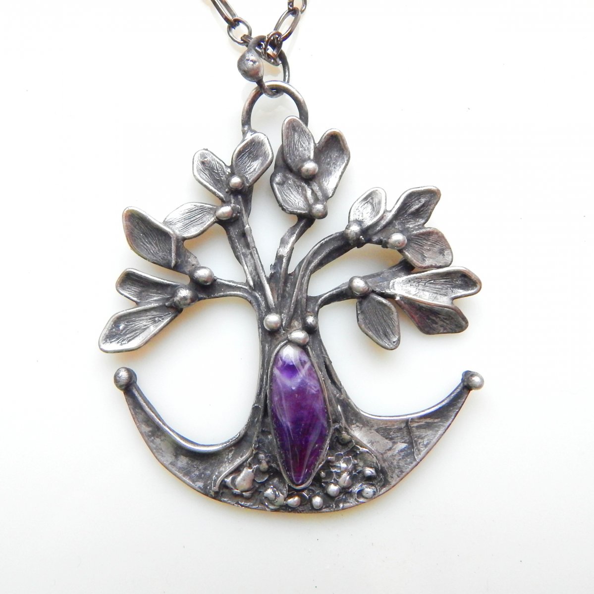 Amulet - ochranný strom s ametystem