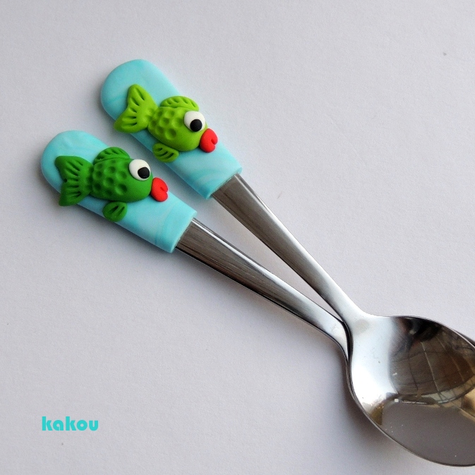 čajová fimo lžička 