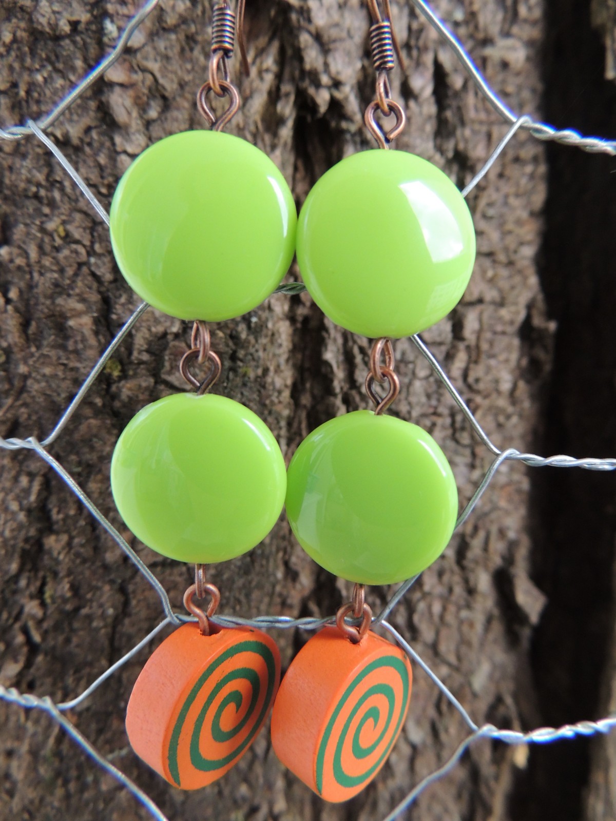 Zelené lentilky na spirále 