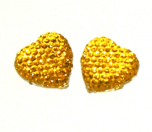 Cabochon srdce - 2 ks