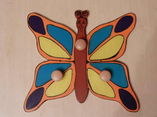 Dětský věšáček - motýl