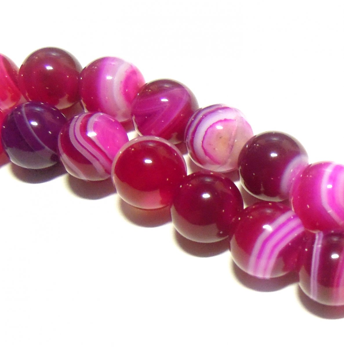 Achát - 8 mm - 2 ks