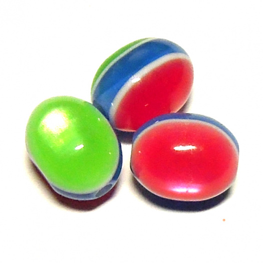 Korálky kočičí - 10 x 8 mm - 6 ks 