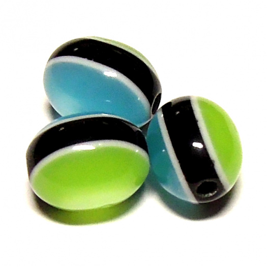 Korálky kočičí - 10 x 8 mm - 6 ks 