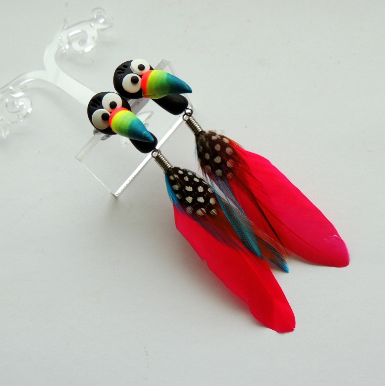 skrz ucho - tukan- ihned skladem 