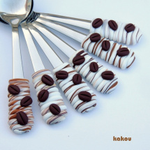 čajová fimo lžička - káva