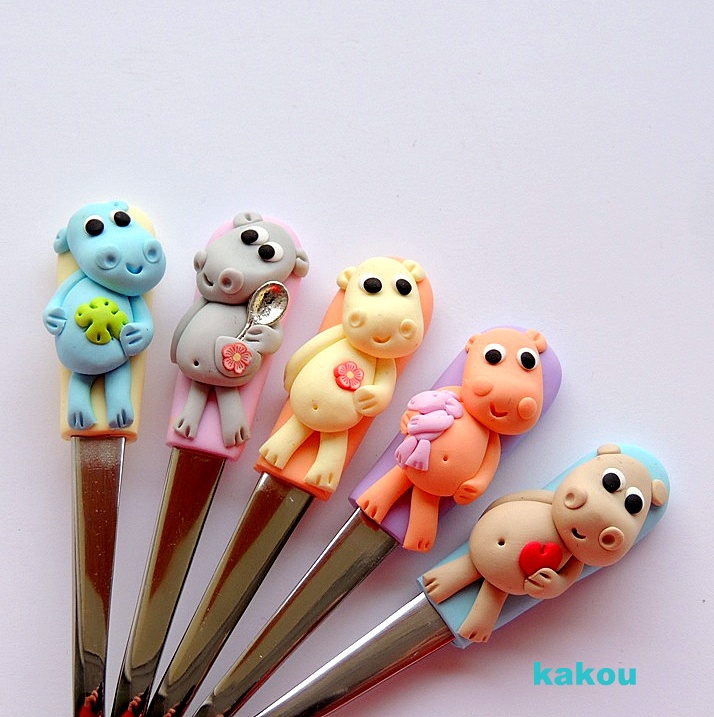 čajová fimo lžička 