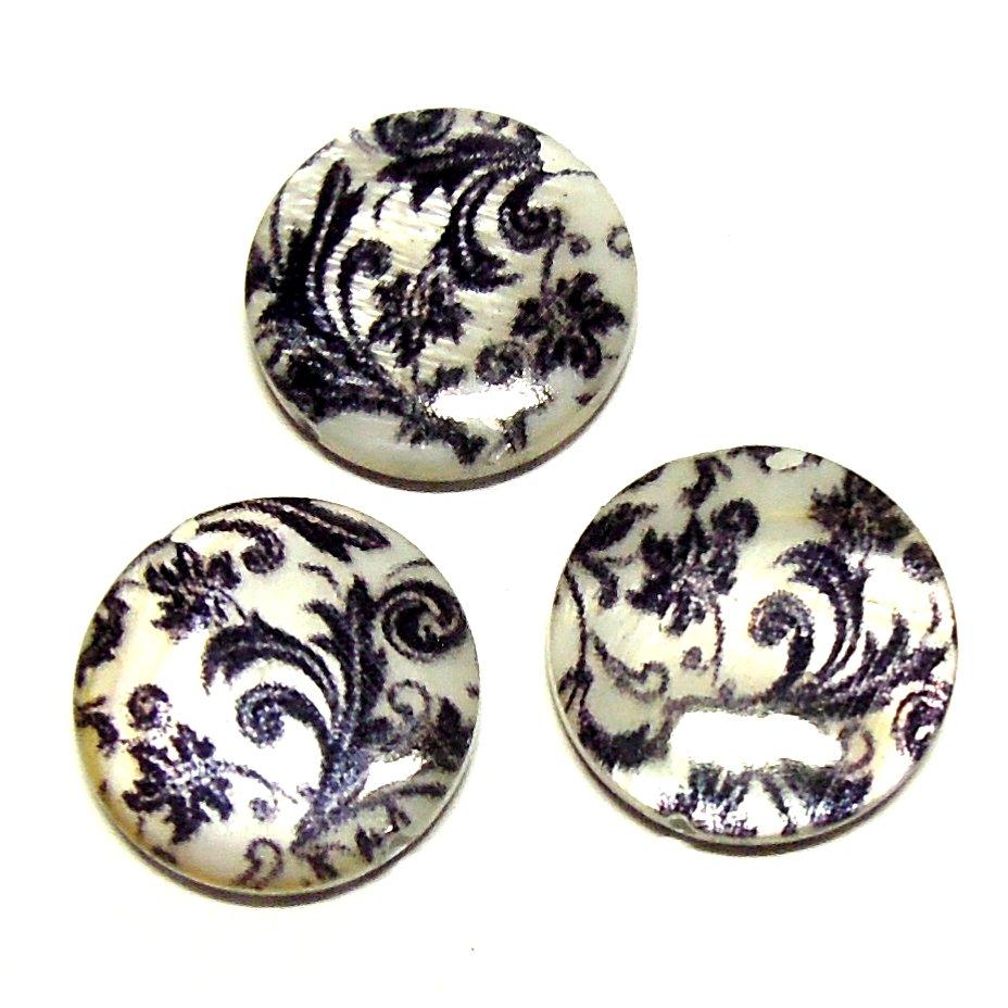 Malovaná perleť - 14 mm - 2 ks