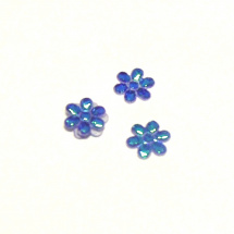 Glitry - květinky - modrá