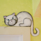 Kočka na dveře bílá