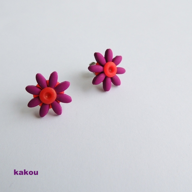 náušnice kopretiny velké