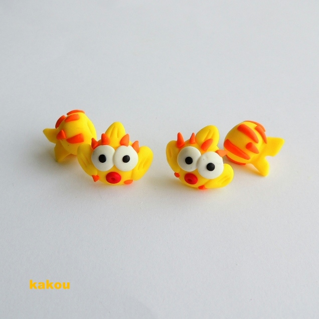 náušnice ježíci - skrz ucho