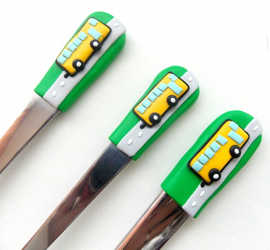 Dětský fimo příbor - autobus