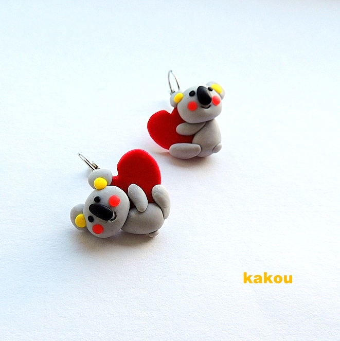 náušnice zamilované koalky