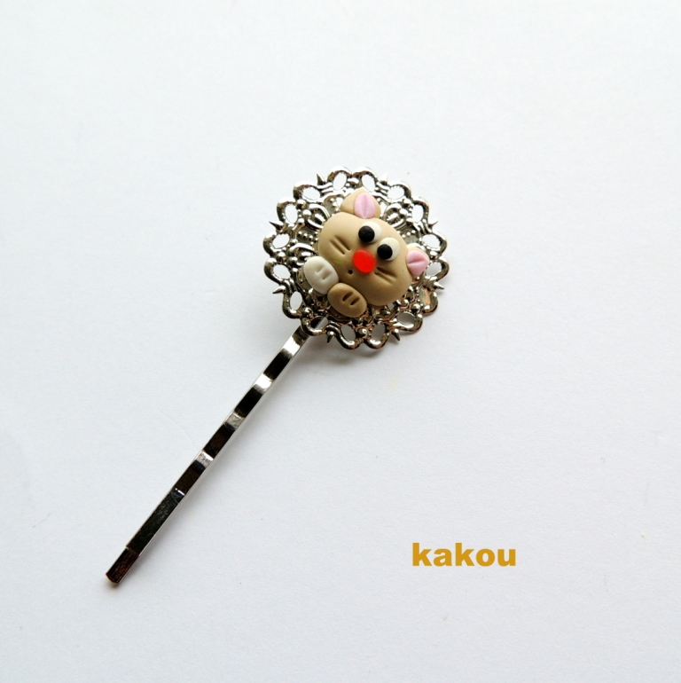 filigránová sponka - kočka