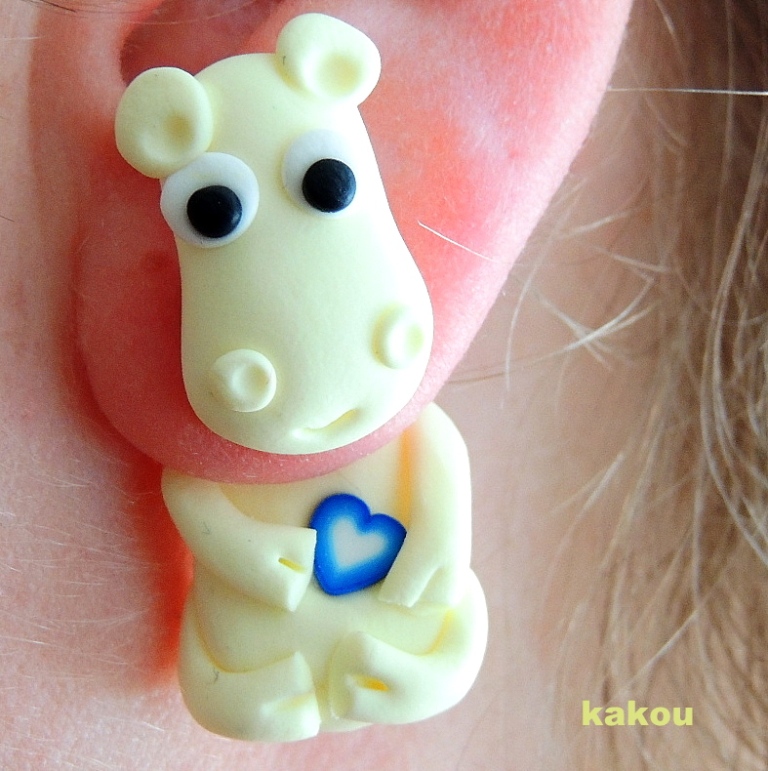 náušnice hrošíci - skrz ucho