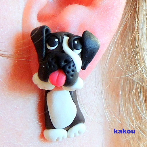 náušnice skrz ucho - boxeři na přání