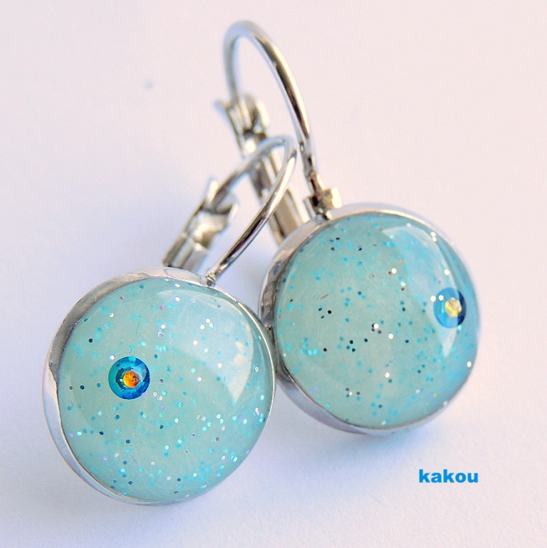 náušnice - blankytné