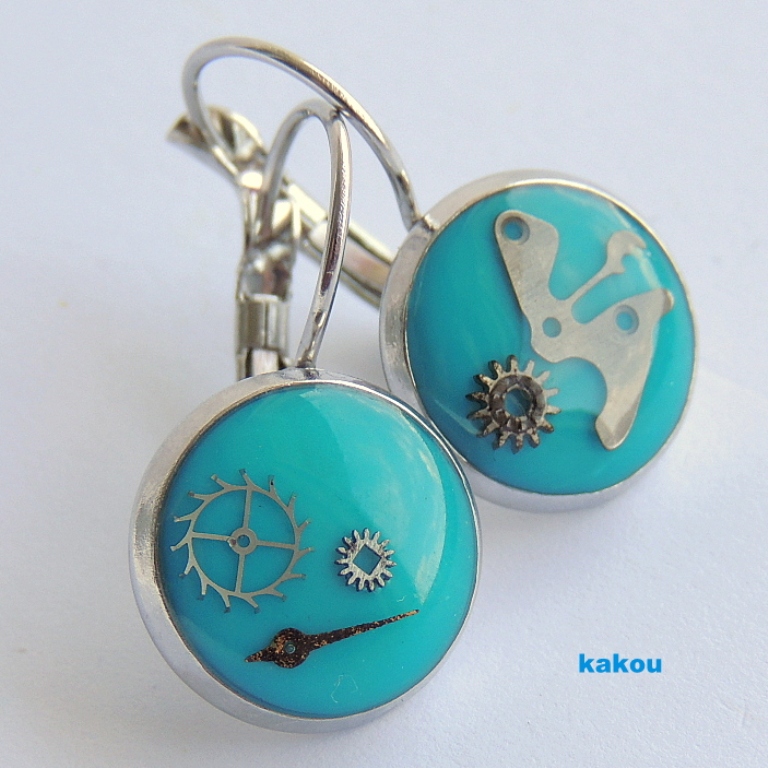 náušnice - hodinkové