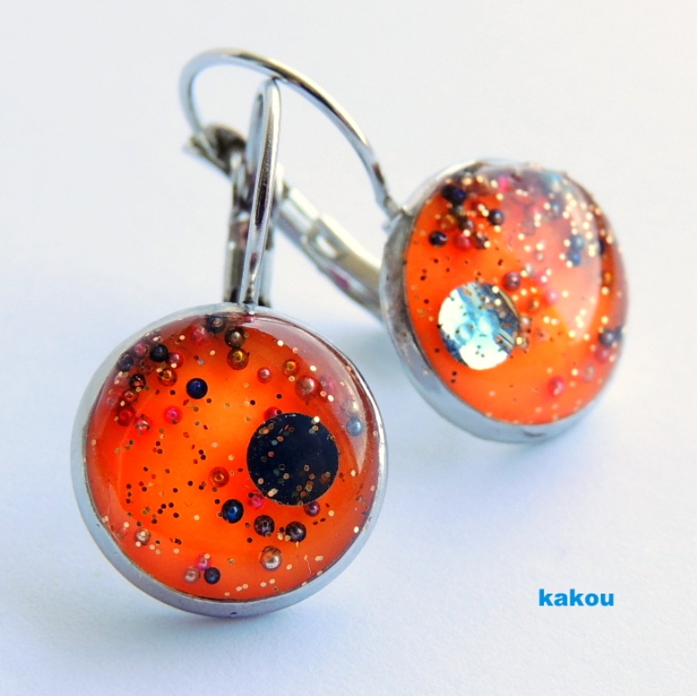 náušnice - oranžové