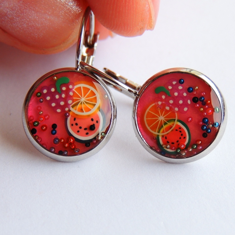 náušnice - ovocné