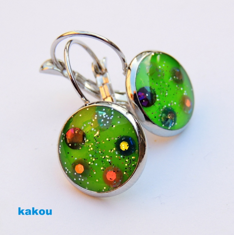 náušnice - kamínkové