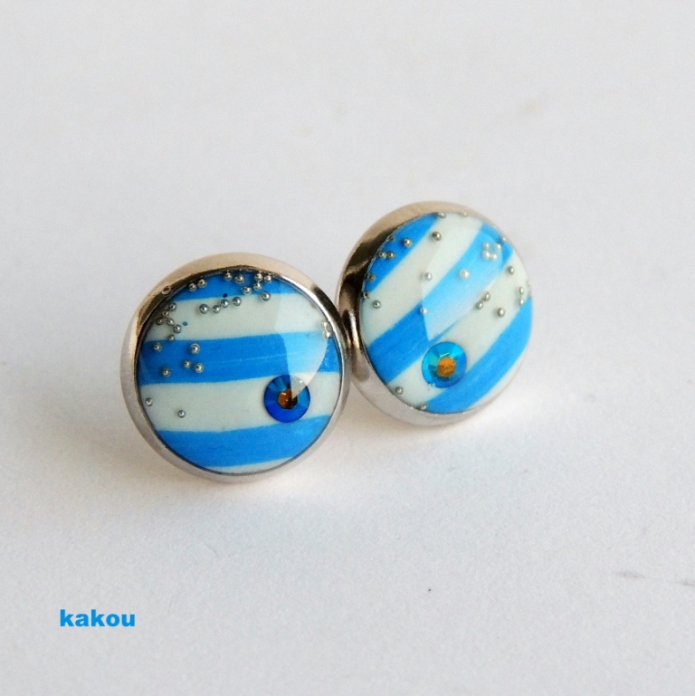 náušnice -  námořnické malé puzetky