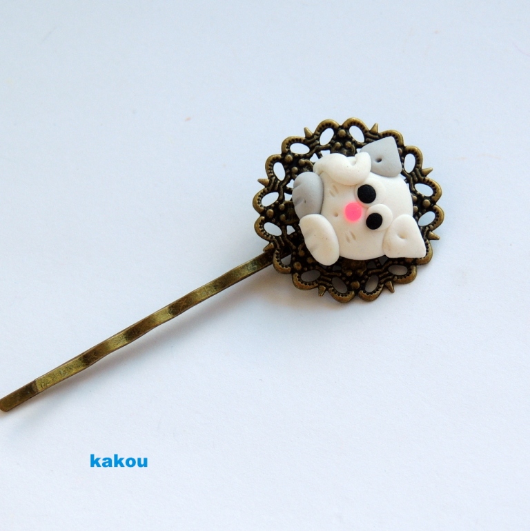 filigránová sponka - kočka